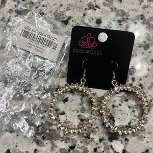 Paparazzi Earrings - Glowing Reviews (Gold)